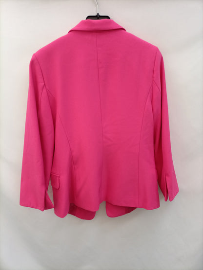 BERSHKA. Blazer fluida rosa T.m