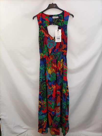 NAFNAF. Vestido largo estampado T.42