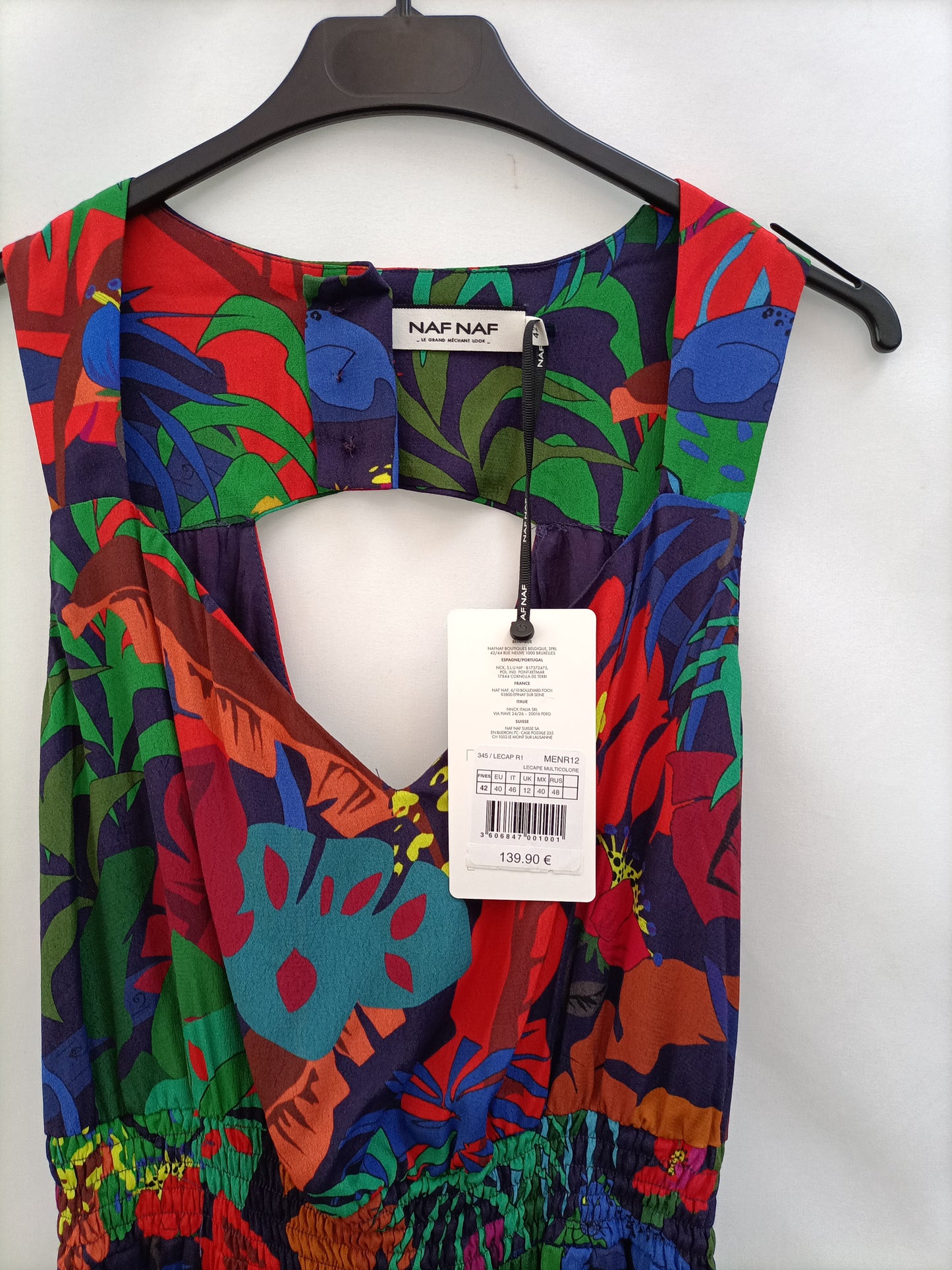 NAFNAF. Vestido largo estampado T.42