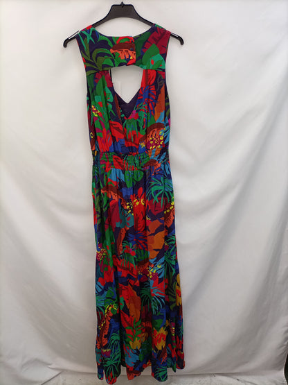 NAFNAF. Vestido largo estampado T.42