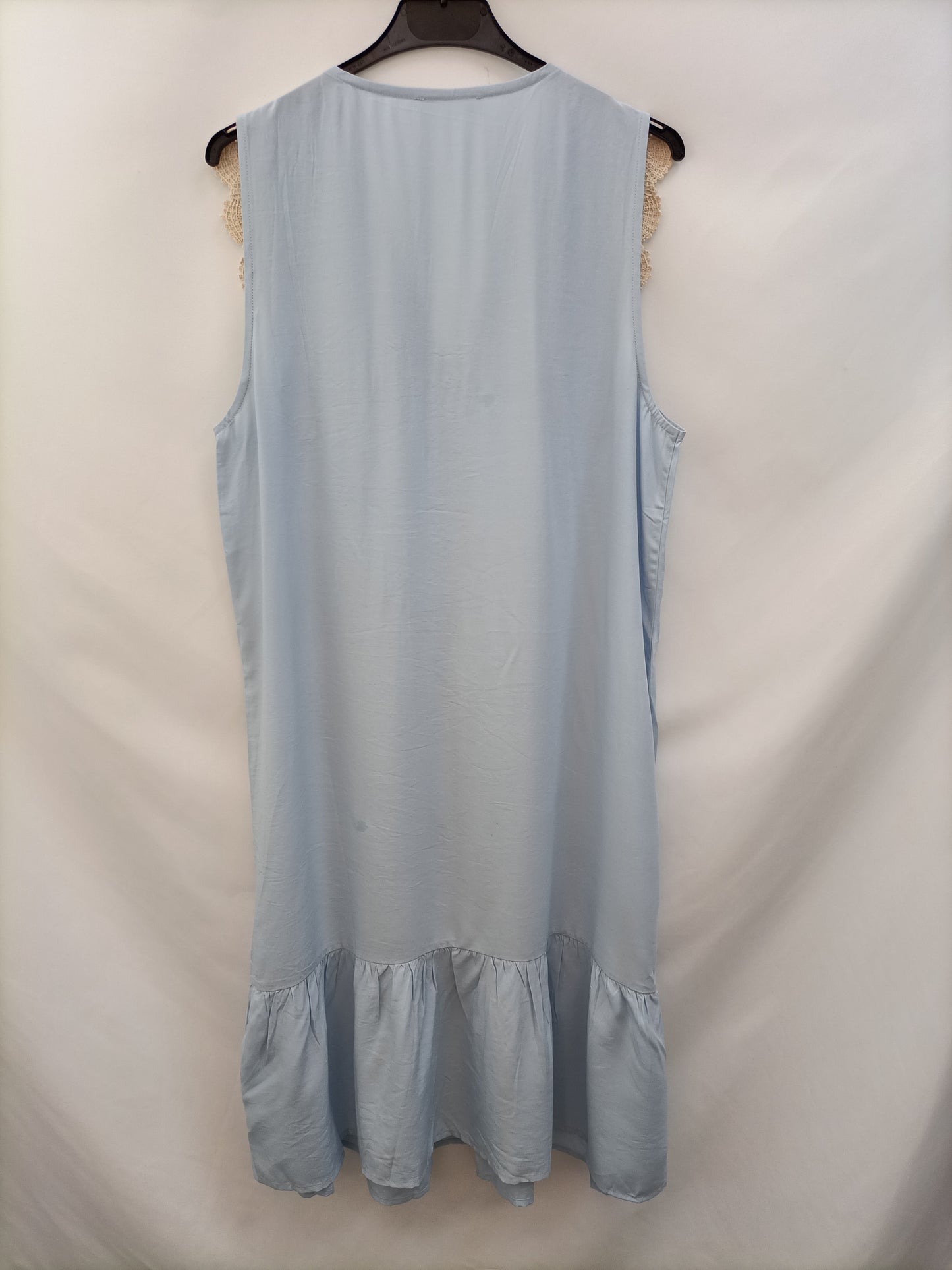 MUSE.Vestido midi azul croché T.L (TARA)
