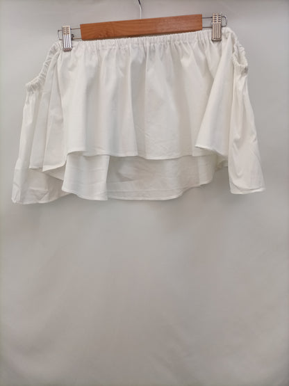 ZARA.Croptop blanco T.s