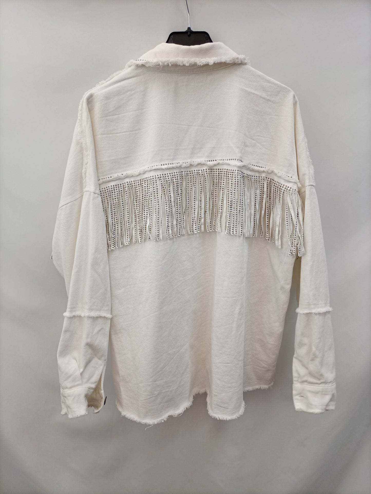 NEW COLLECTION.Cazadora vaquera flecos TU (S/M)