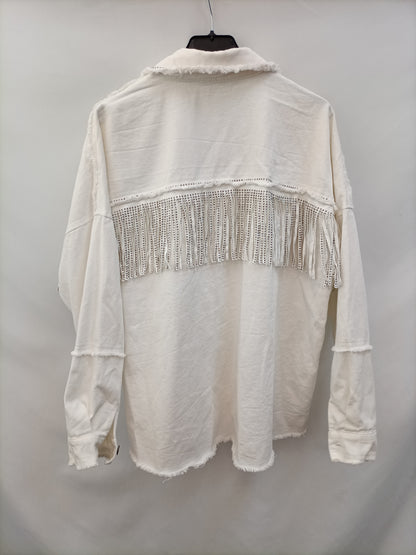 NEW COLLECTION.Cazadora vaquera flecos TU (S/M)