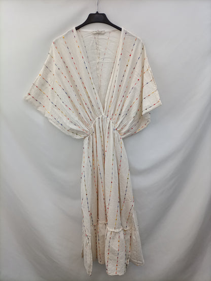 OTRAS.Vestido midi bordado TU