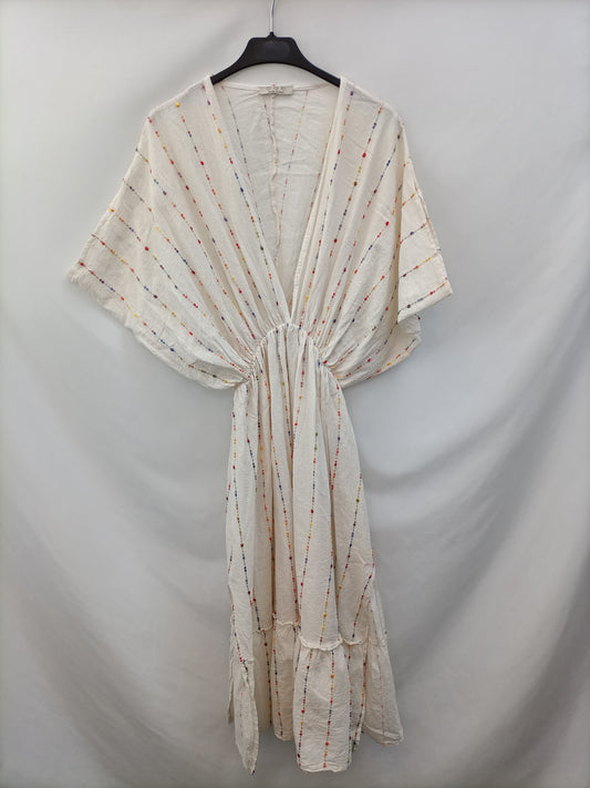 OTRAS.Vestido midi bordado TU