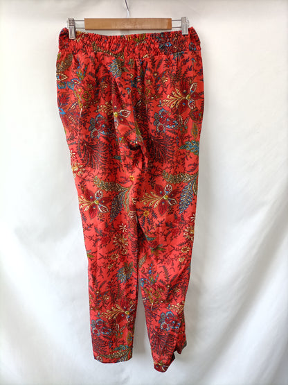 LUNA LLENA. Pantalon rojo fluido T.42