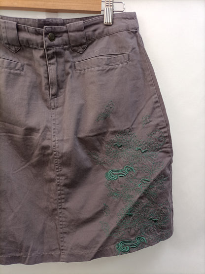 OTRAS.Falda gris bordada T.38