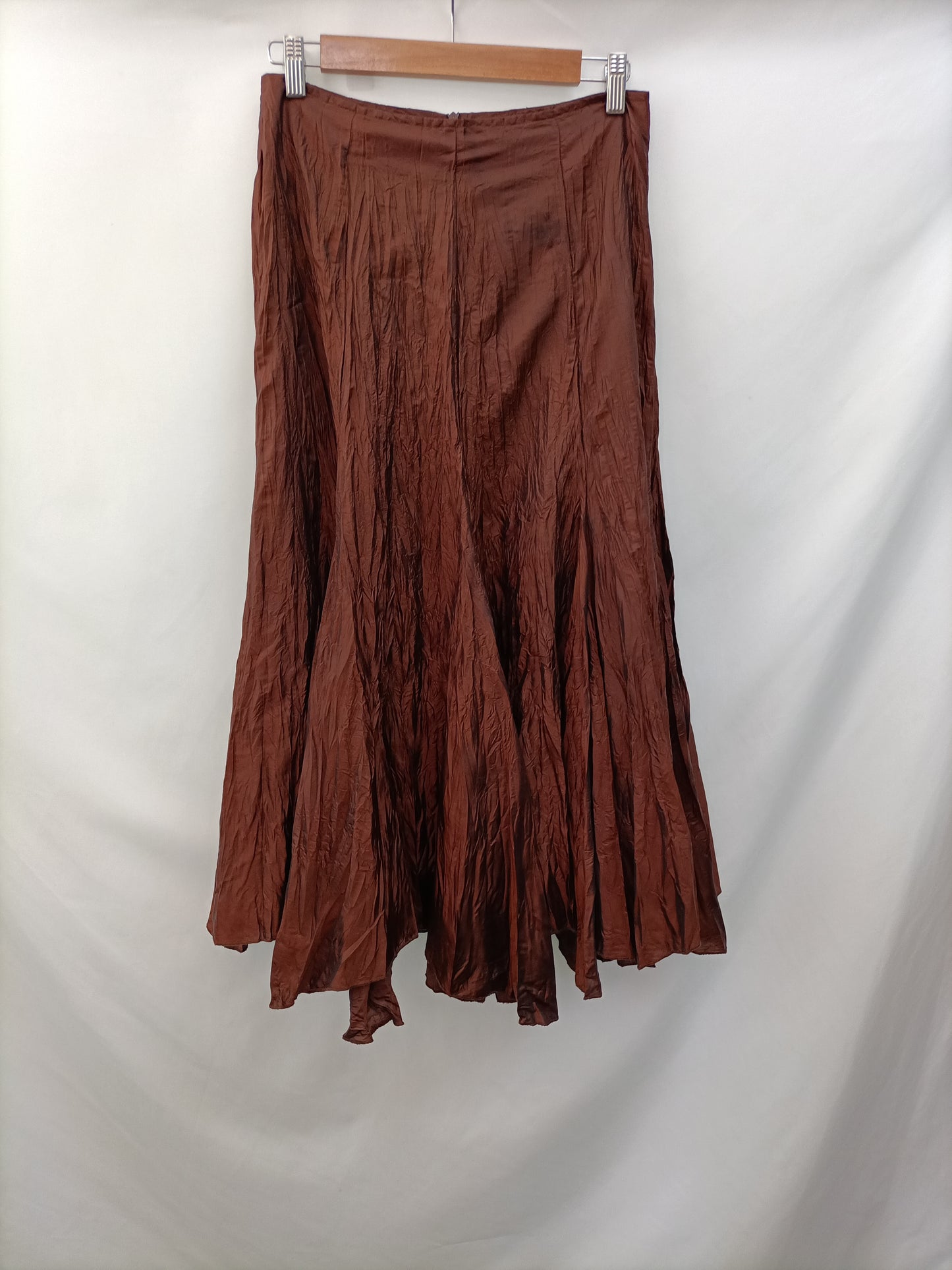 ADOLFO DOMINGUEZ. Gathered fabric midi skirt S.38