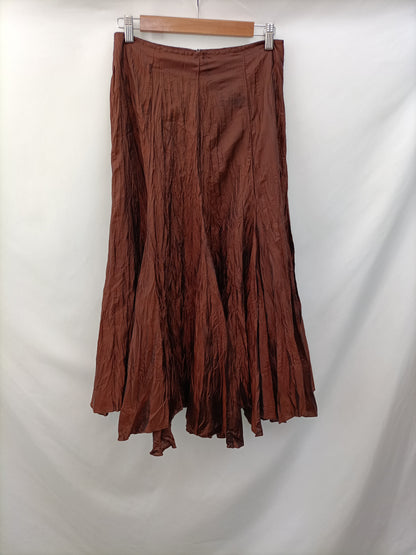 ADOLFO DOMINGUEZ. Gathered fabric midi skirt S.38