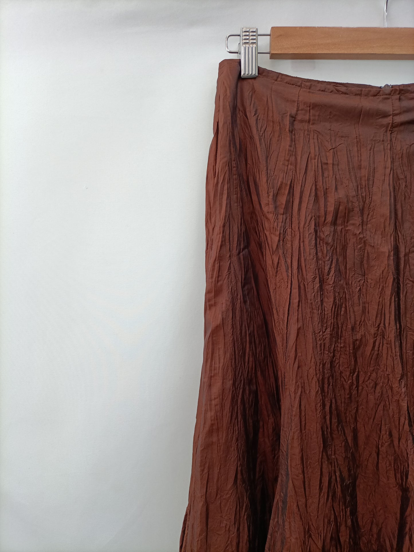 ADOLFO DOMINGUEZ. Gathered fabric midi skirt S.38