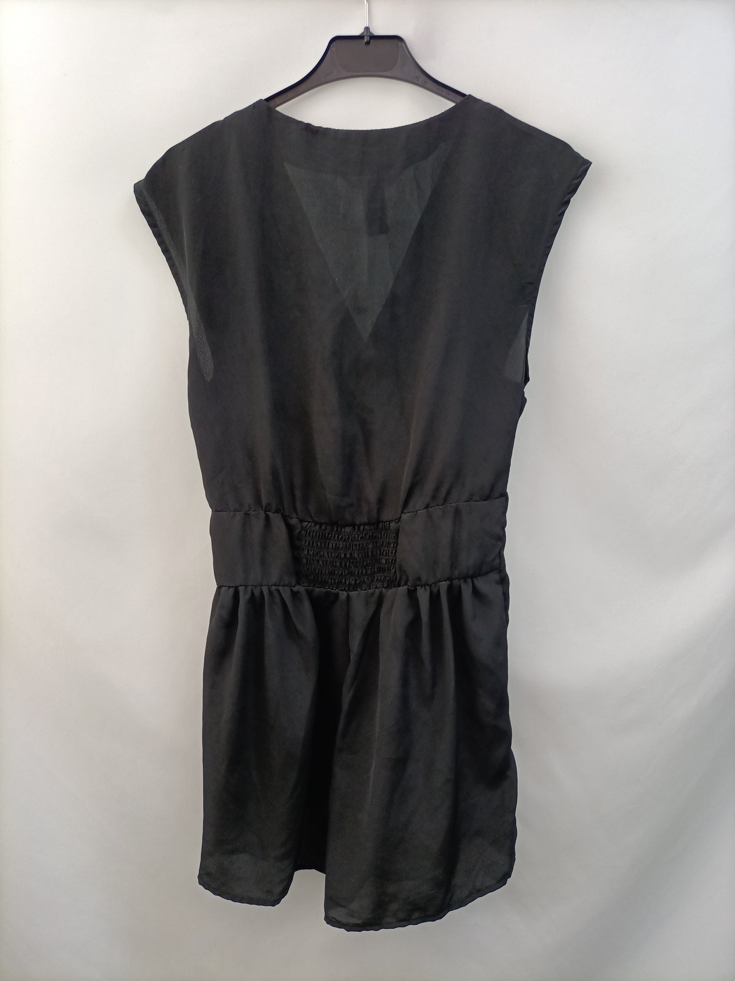 H&amp;M. Black satin jumpsuit size 34