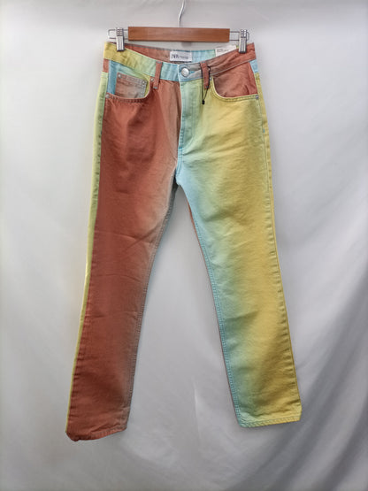 ZARA.Pantalones tie dye T.36