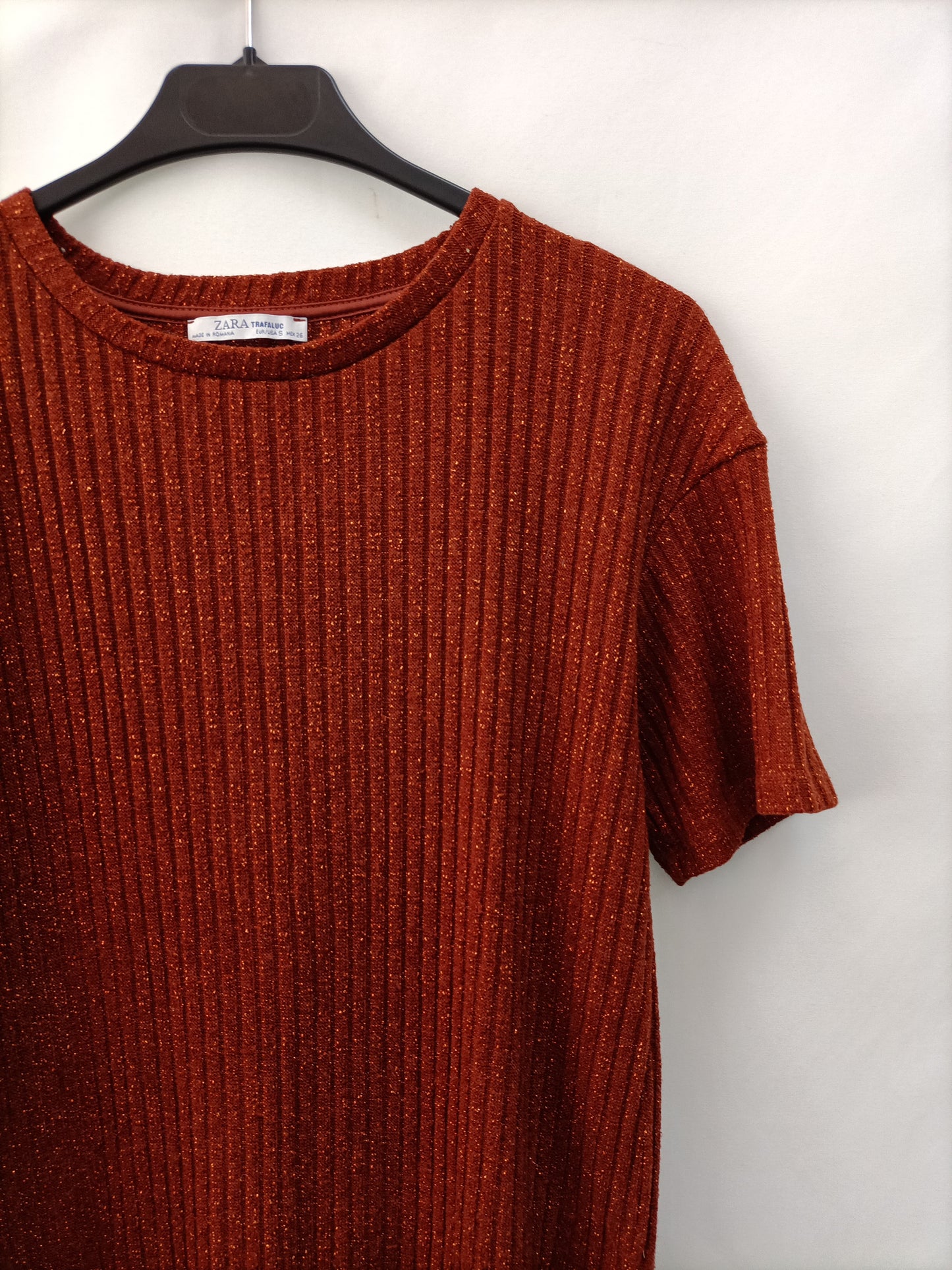 ZARA.Top teja hilos brillantes T.S