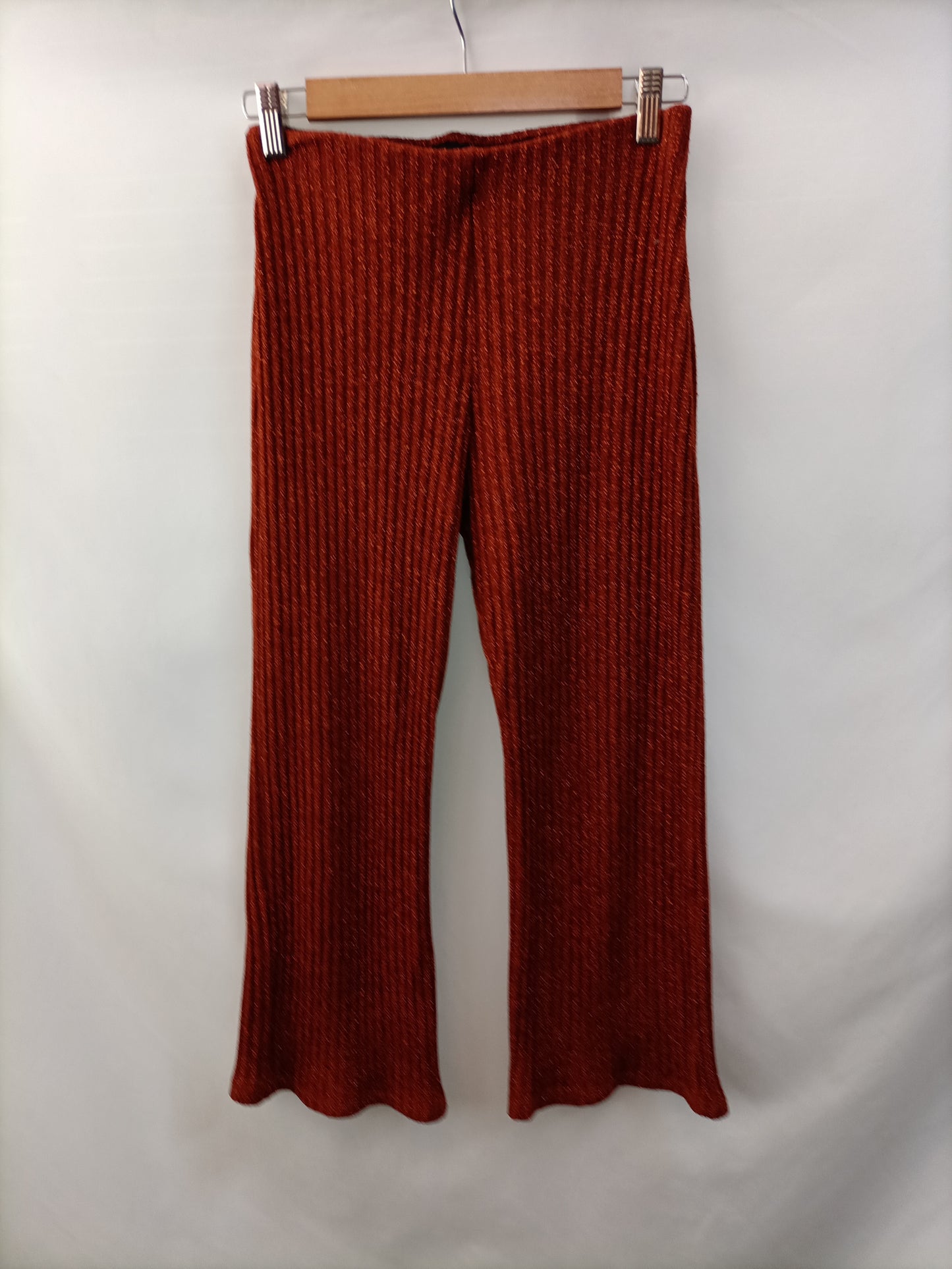 ZARA.Pantalones teja hilos brillantes T.M