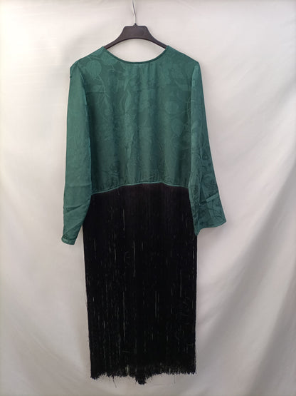 OTRAS.Top verde flecos TU(xs/s)