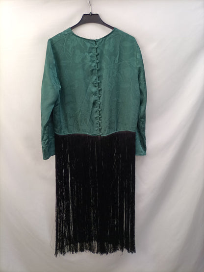 OTRAS.Top verde flecos TU(xs/s)