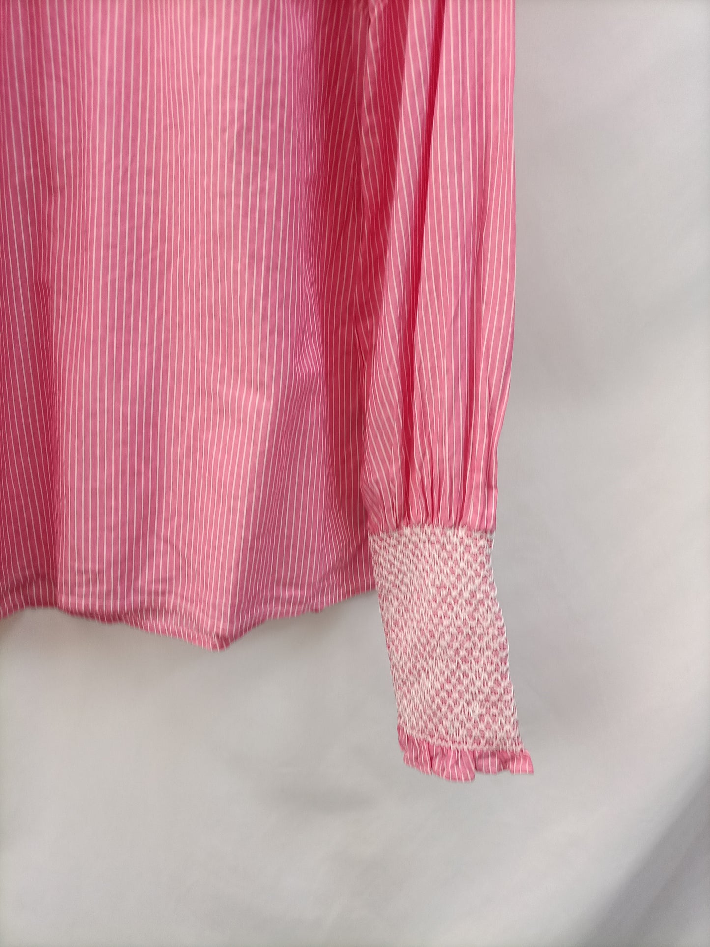 STRADIVARIUS.Blusa rosa rayas T.S