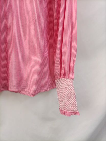 STRADIVARIUS.Blusa rosa rayas T.S