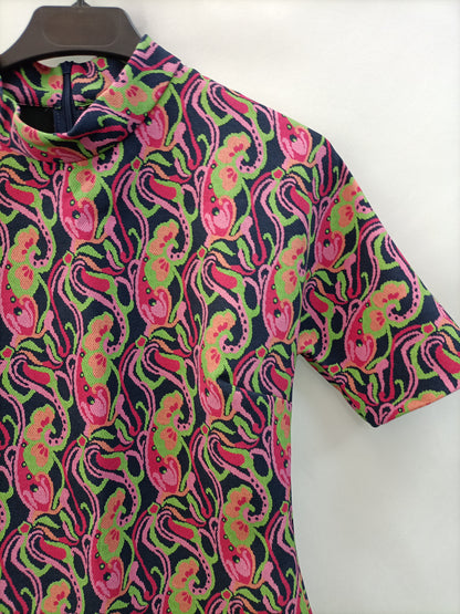 ZARA.Vestido tejido neopreno T.S