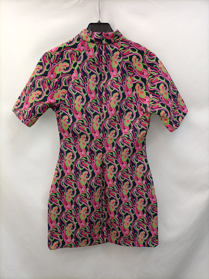 ZARA.Vestido tejido neopreno T.S