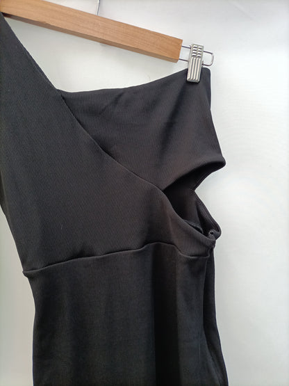 ZARA.Vestido asimétrico abertura T.s