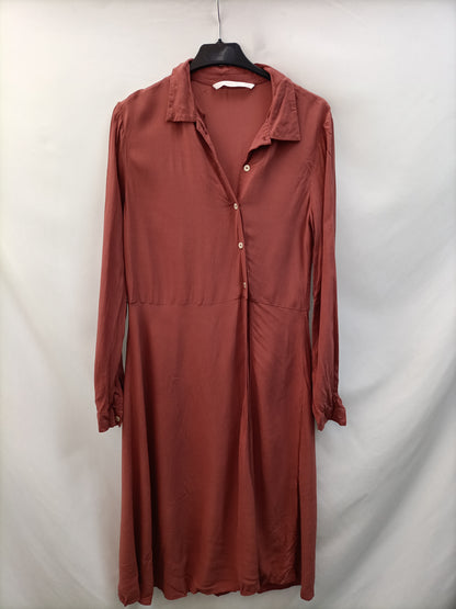 ZARA. Blusa rosa apagado T.xs