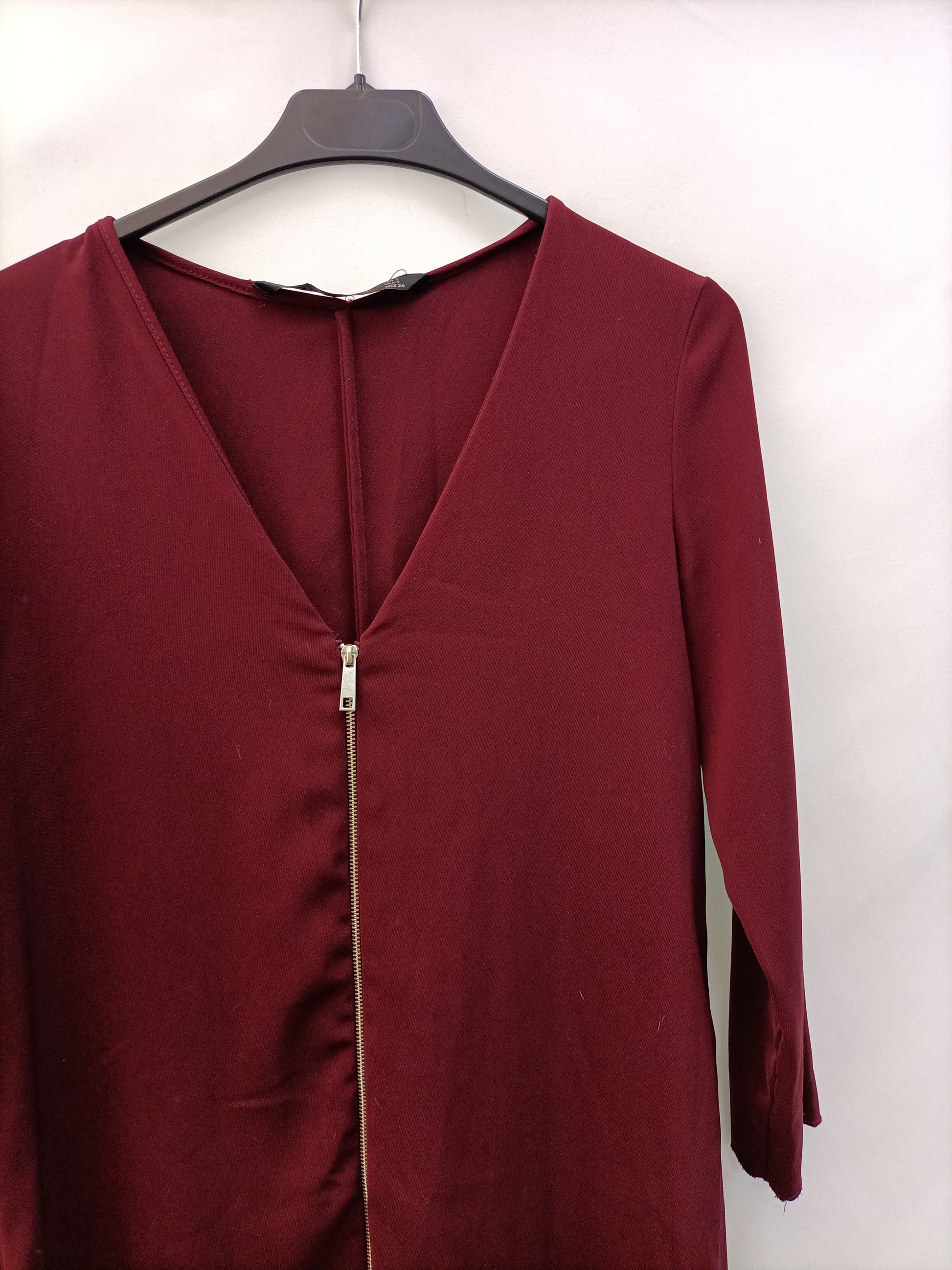 Long burgundy dress with zipper Ts – Hibuy market