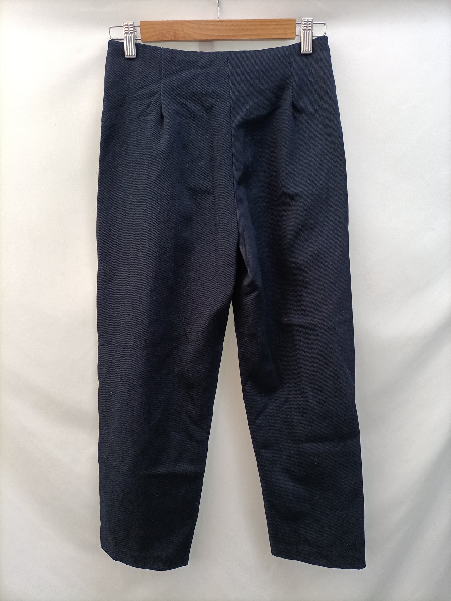 ZARA.Pantalones azules lazos T.s