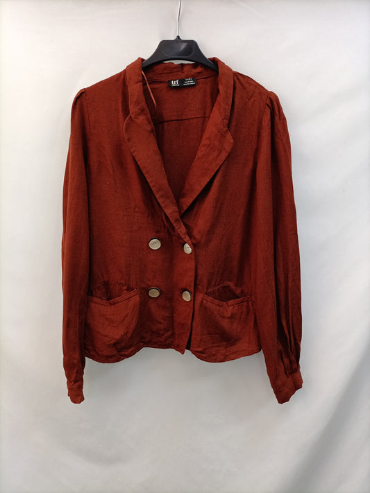 ZARA.Blusa teja cruzada T.m