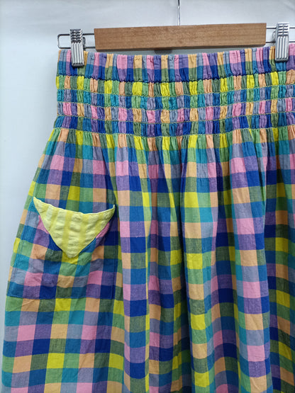 OTRAS.Falda cuadros multicolor TU(S/M)