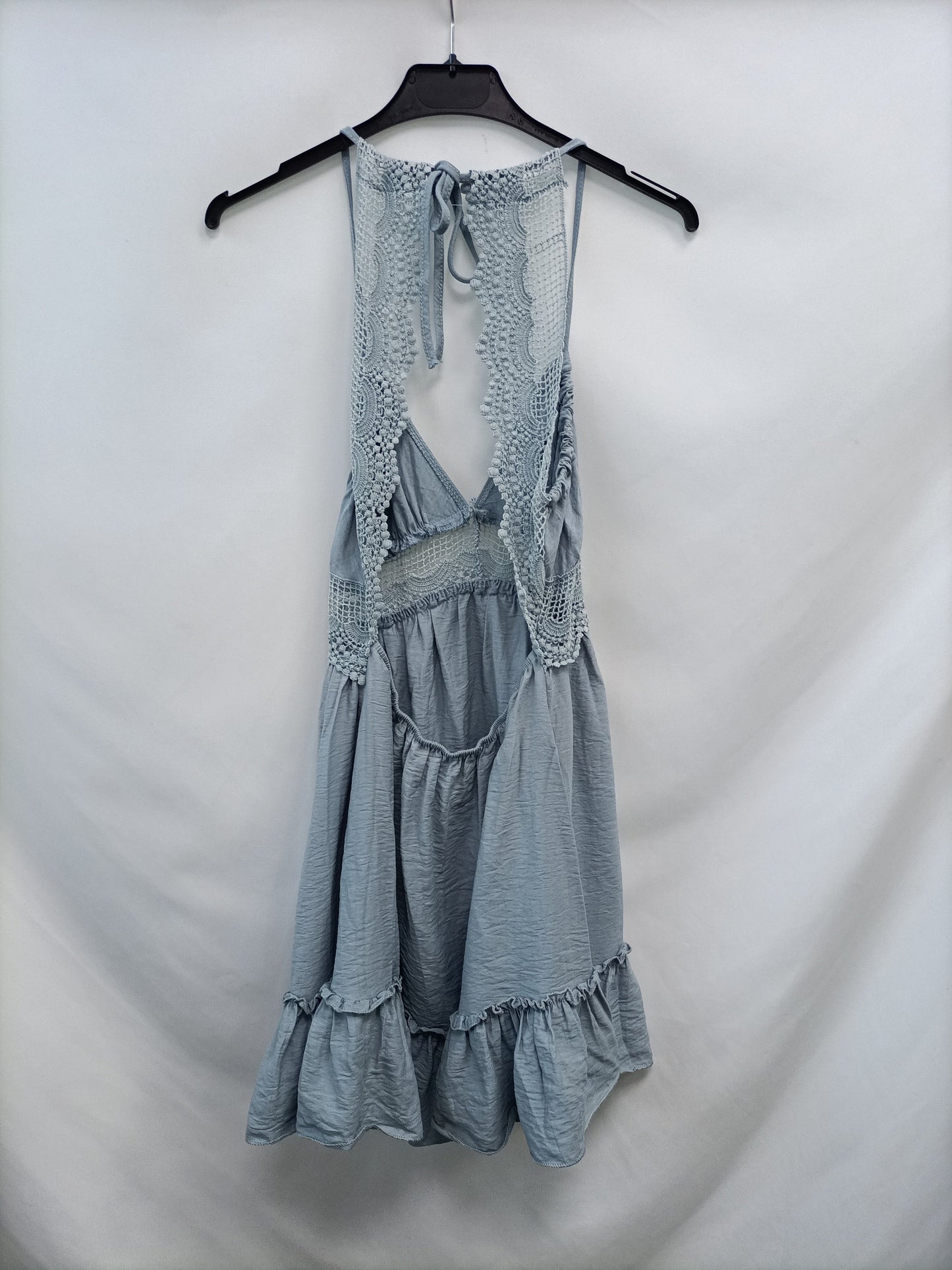 OTRAS.Top azul encaje TU (M)