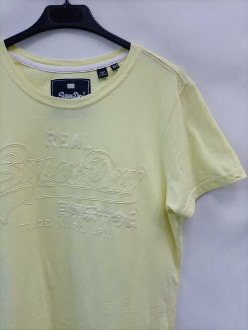 SUPERDRY.Camiseta básica amarilla T.40