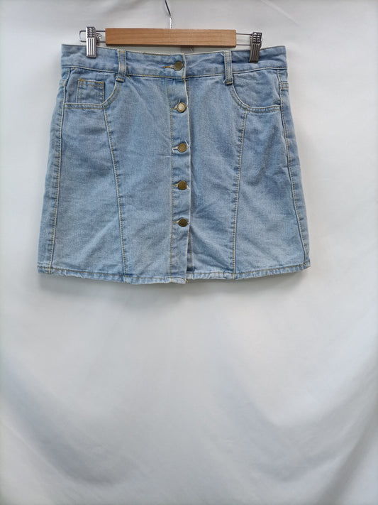 GMG.Falda corta denim botones T.XL