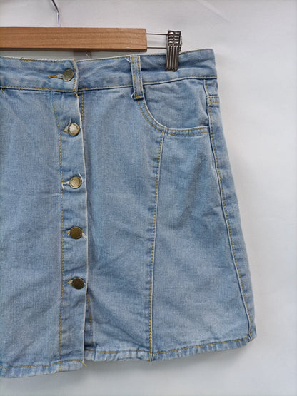GMG.Falda corta denim botones T.XL