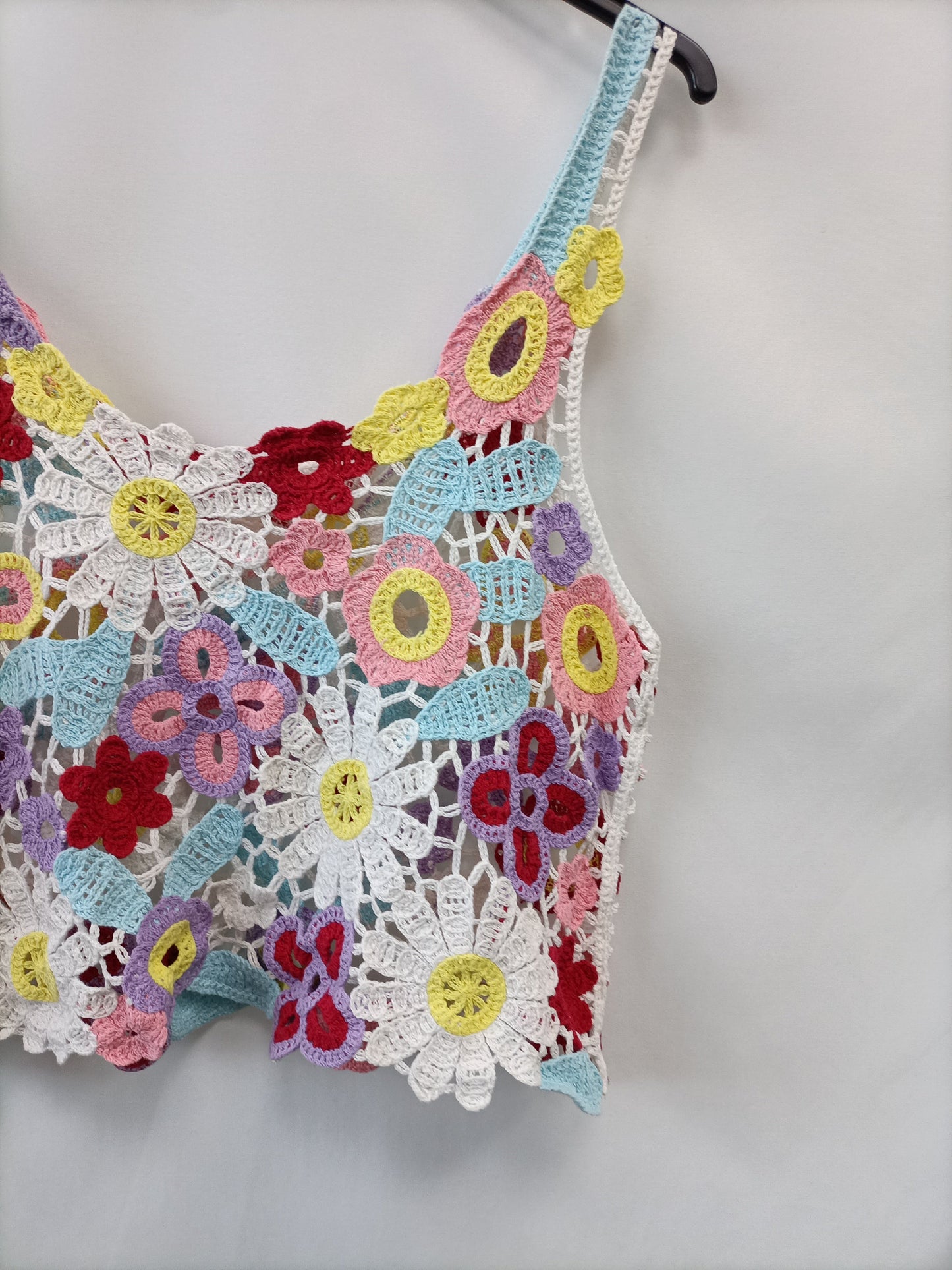 OTRAS.Top croché multicolor TU (S/M)