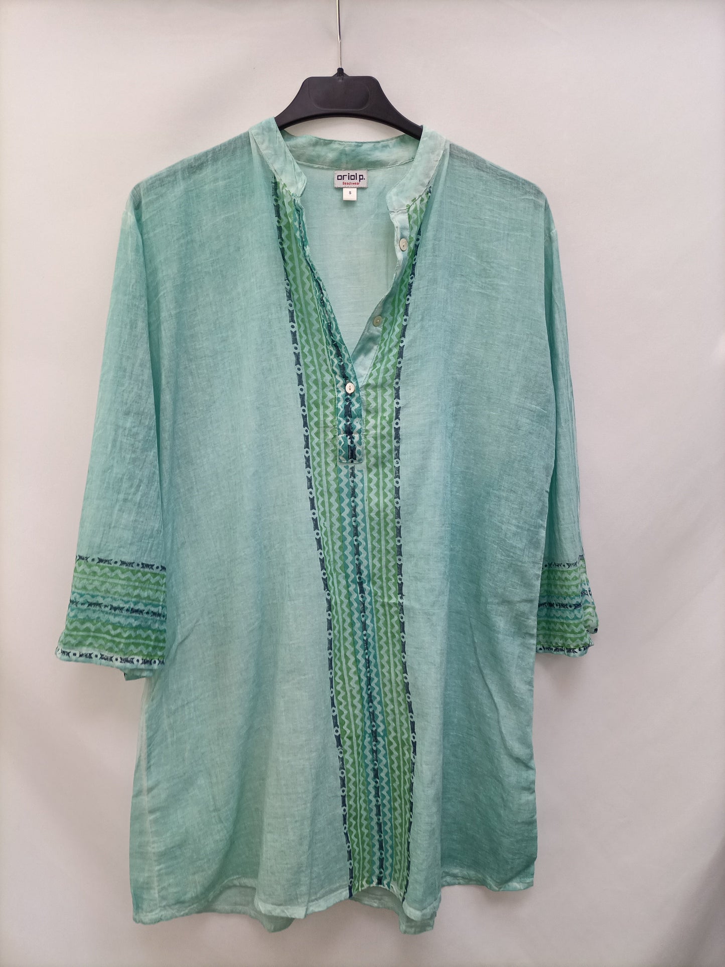 ORIOL P. Blusón verde agua T.s(tara)