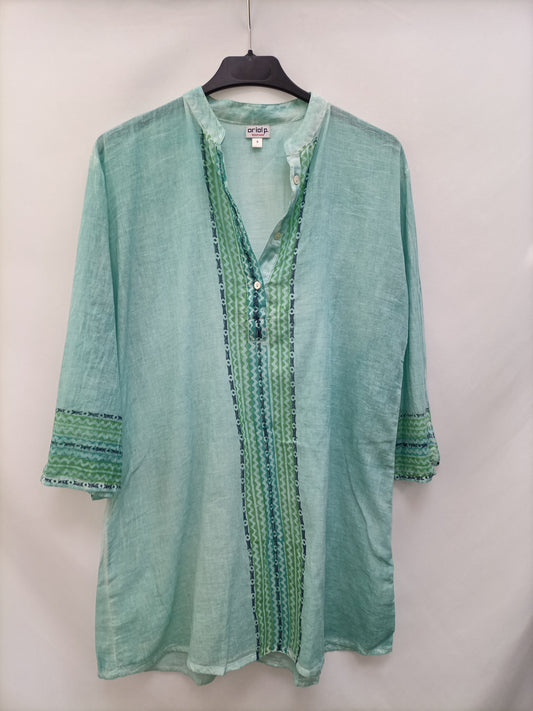 ORIOL P. Blusón verde agua T.s(tara)