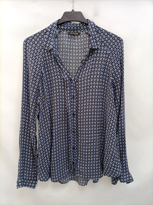 MASSIMO DUTTI. Blusa estampada T.s