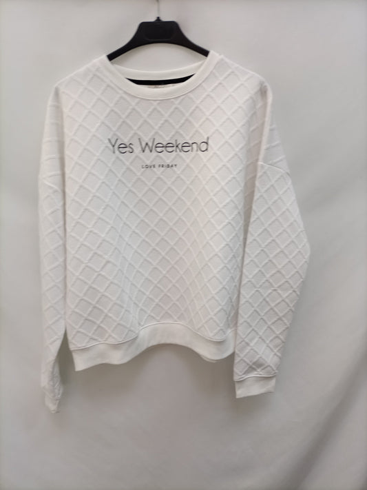 ALCOTT. Sudadera blanca T.xl (m/l)