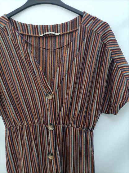 PULL&BEAR.Vestido midi rayas T.xs