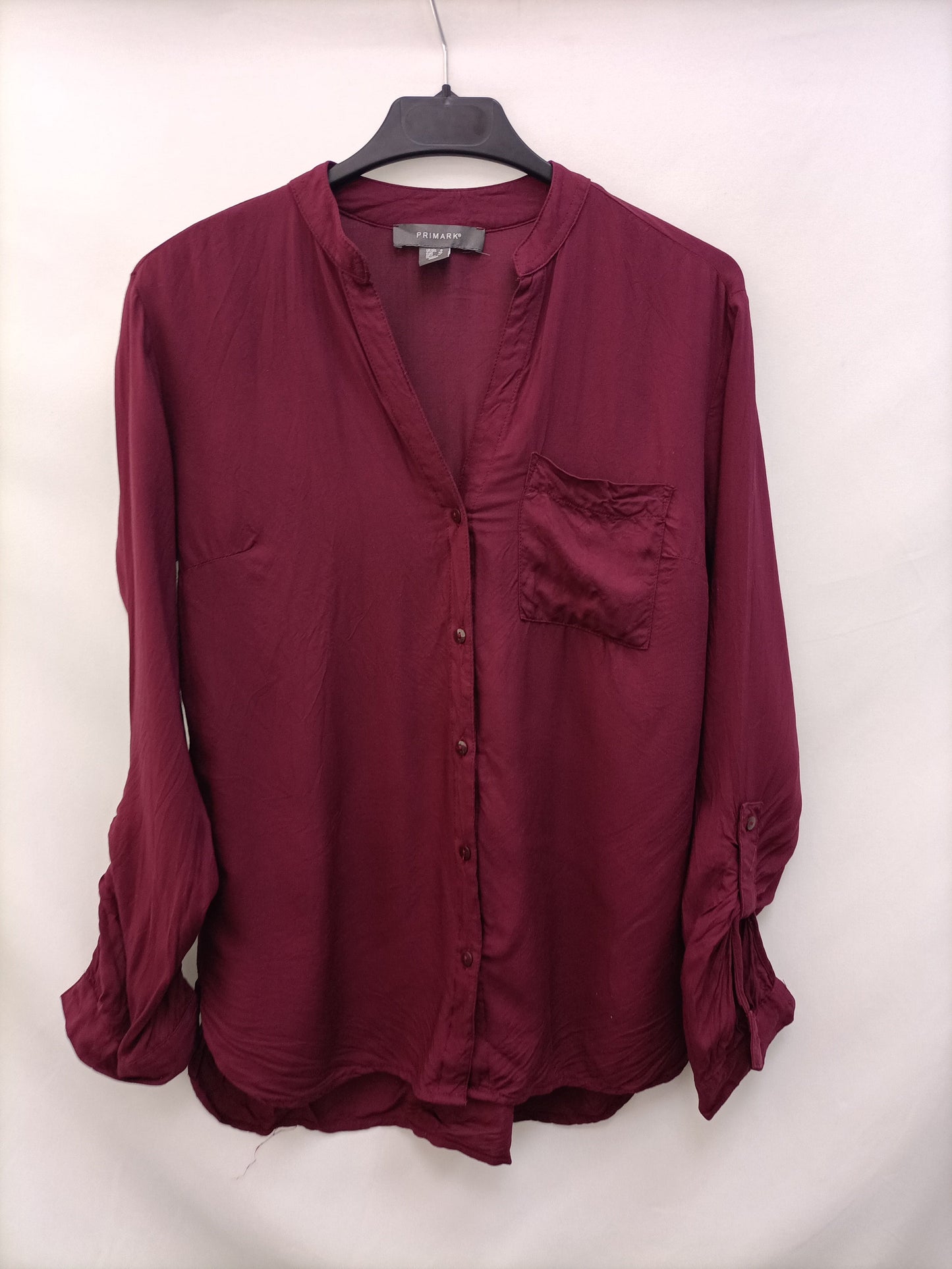 PRIMARK.Blusa clásica burdeos T.36