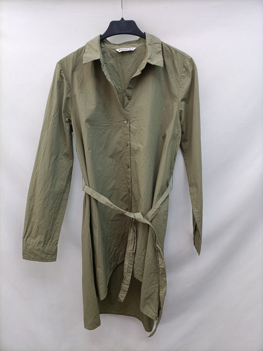 STRADIVARIUS.Green shirt dress TM