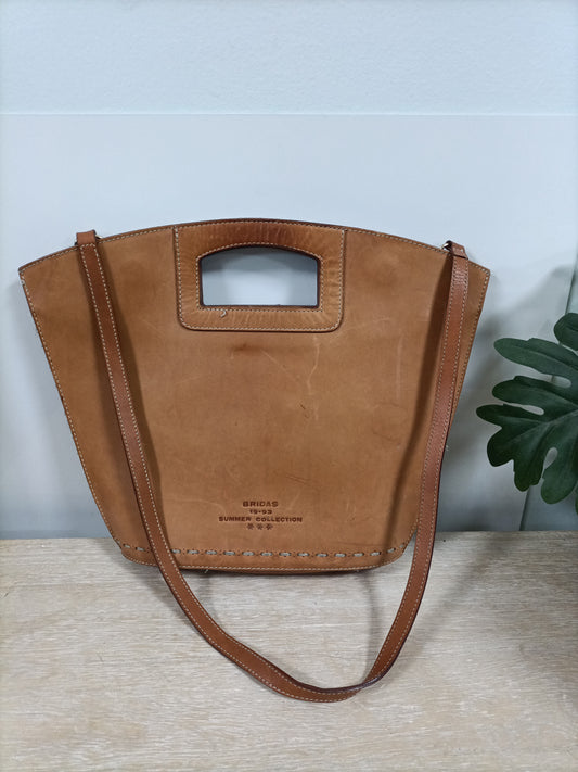 BRIDAS. Bolso piel Camel