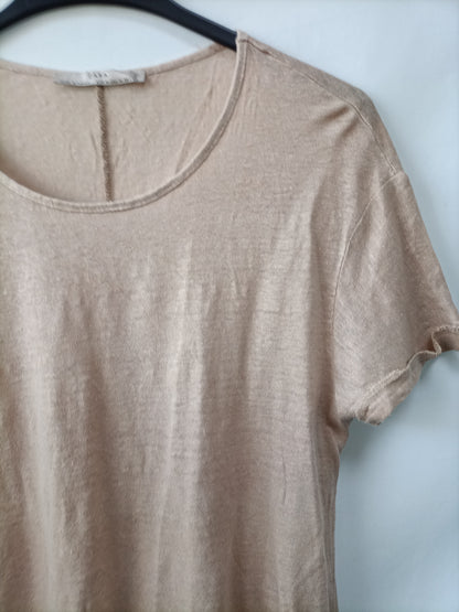 ZARA. Camiseta nude T.m