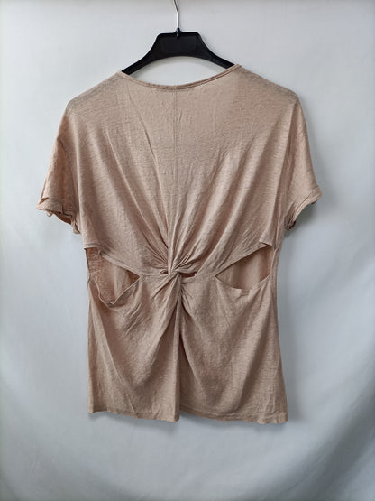 ZARA. Camiseta nude T.m