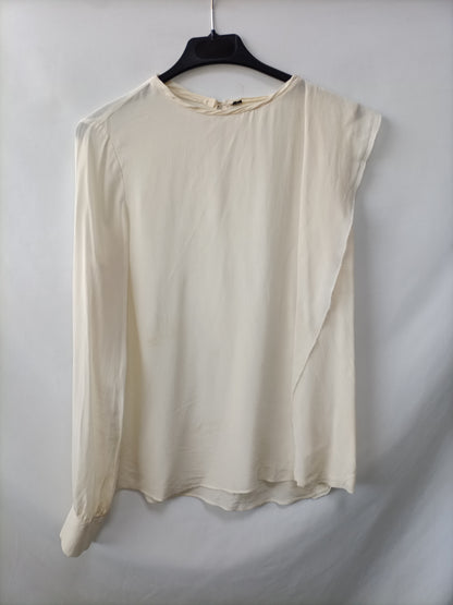 OTHERS. Asymmetrical beige blouse Your(s)