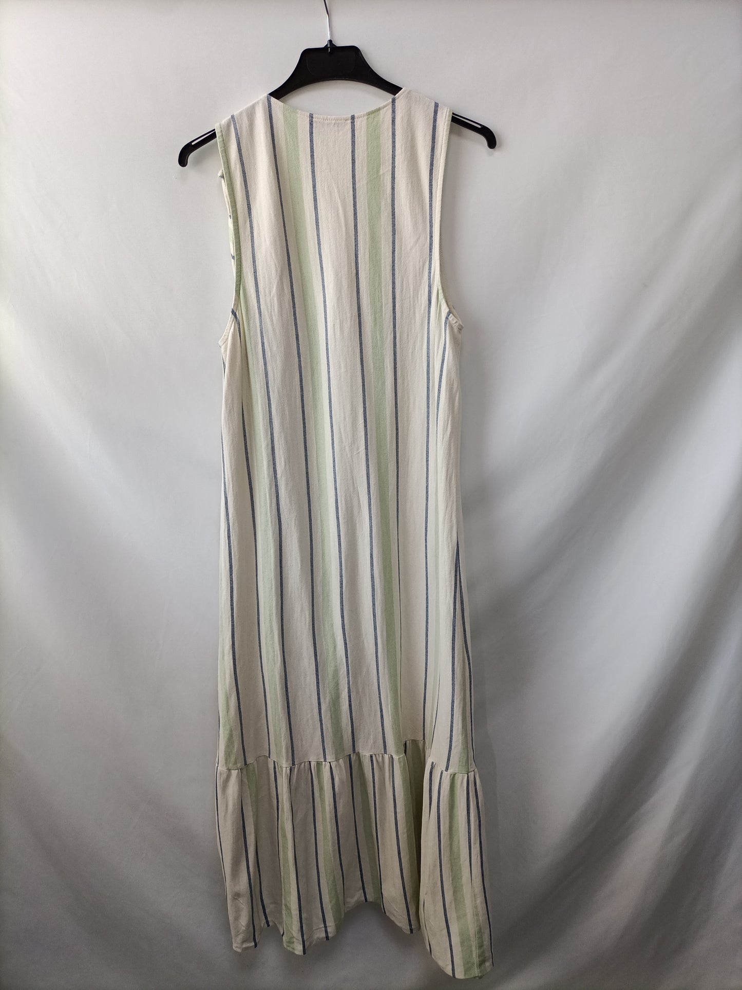 ZARA. Vestido Beige rayas T.s