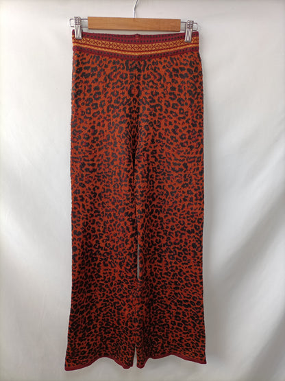 ZARA. Animal print knit trousers Ts