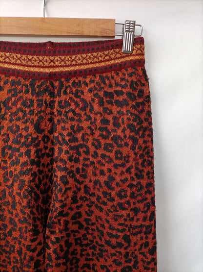 ZARA. Animal print knit trousers Ts